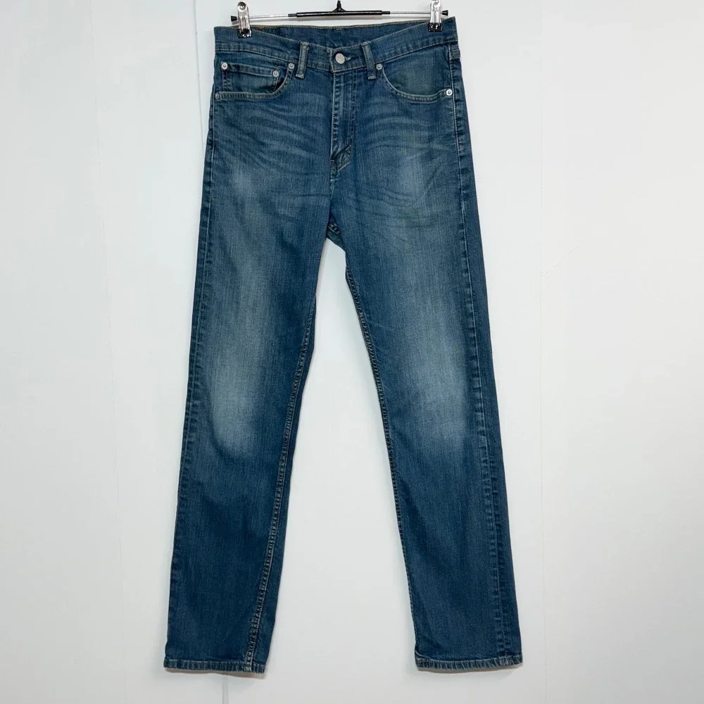 Levis 505 Jeans Mens‎ 32x34 Blue Denim Pants Regular Fit Stretch Workwear Medium